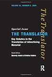 Key debates in the translation of advertising material : special issue