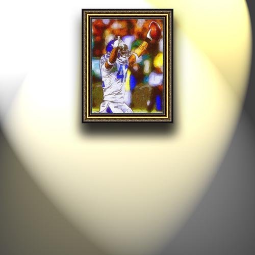 Completely Handpainted American Football Sport Painting, Custom Order FL3205, Oil on Canvas, with Option to Paint Jerry, Brett & Co. from Any Other Favorite Photograph or Picture, Unframed, Size 20'' x 27