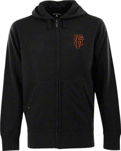 San Francisco Giants Black Signature Full-Zip Fleece Hooded Sweatshirt