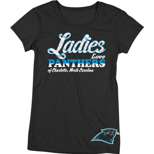 Reebok Carolina Panthers Women's Lady Love Cap Sleeve T-Shirt XX Large