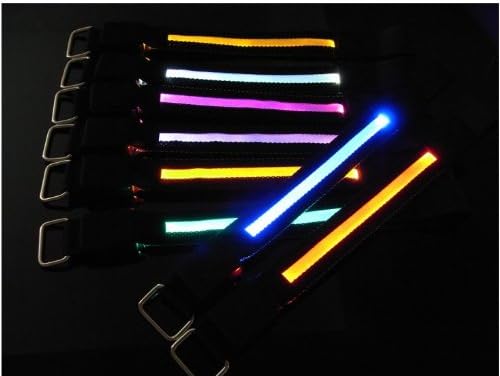 AISON(TM) Roadway Safety Flashing LED Armband Flexible Running Light Armband-(8 Color)-Multi Color