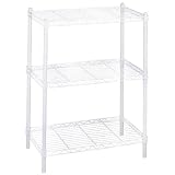 Stackable 3-Tier Wire Shelf - White
