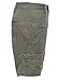 Womens Cargo Pants Soft Cotton Capri Cropped Hotpants Army Shorts Green 30-37