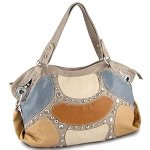 Multicolored Studded Hobo Handbag