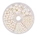PH PandaHall About 804 Pieces 6 Sizes No Holes/Undrilled Imitated Pearl Beads for Vase Fillers, Wedding, Party, Home Decoration, Ivory(3mm, 4mm, 5mm, 6mm,8mm, 10mm)