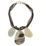 Amazonite Necklace 02 Choker Black Slab Blue Crystal Healing Gemstone 13