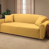 Stretch Jersey Sofa Slipcover in Yellow