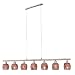 Eglo  87958A Sabana,  Nickel/Multi-Colored, 7-Light Pendant Light Fixture