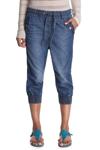 edc by ESPRIT Damen Capri Jeans Normaler Bund, 042CC1B010, Gr. 28, Blau (reg stone denim 9 Preisvergleich
