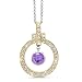 Elegant Bow Twin Circle Diamond Pendant In 18K title=