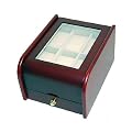 Uhrenbox - Echtholz f�r 6 Uhren W-034 mit Schublade 778