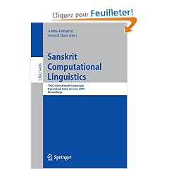 Sanskrit Computational Linguistics: Third International Symposium, Hyderabad, India, January 15-17, 2009, Proceedings