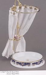 Reutter Porcelain Dollhouse Miniature Blue Royal Shower