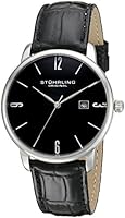Stuhrling Original Ascot Men's Quartz Watch with Black Dial Analogue Display and Black Leather Strap 997L.02