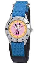 Disney Kids' Minnie Mouse Time Teacher Blue Velcro Watch #D033S502