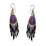 Colors of the Southwest Teardrop Beaded Earrings, Style MA-100, A