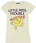 Junk Food Little Miss Trouble Cream Juniors T-shirt Tee