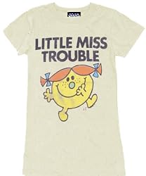 Junk Food Little Miss Trouble Cream Juniors T-shirt Tee
