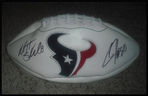 Houston Texans Schaub & Johnson Autographed/Hand Signed Football