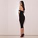 ALAIX Womens Strapless Halter With Sleevelets Bodycon Sexy Midi Dresses