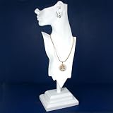 White Mannequin Necklace Bust Jewelry Display 20" New