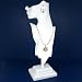 White Mannequin Necklace Bust Jewelry Display 20" New