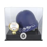 Batting Helmet and Ball Holder Display Case with MLB Team Logo - Seattle Mariners Logo Amazon.com