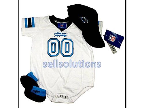 NFL Carolina Panthers 3 Piece Onesie Creeper Size 24 Months