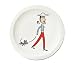 Decorative Plate, Intermezzo, Woman and Dog, Designer Decorative Porcelain Plate in Gift Box