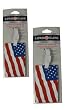 Lot of 2 Lewis N Clark USA American Flag Luggage Tags