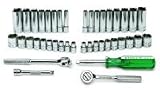 41Piece 1/4in. Drive SAE/Metric Standard/Deep 6 Point Complete Socket Set