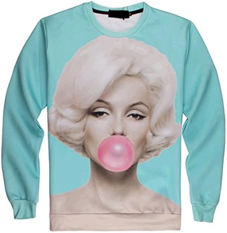 Massa Punk Colorful 3D Printing T-shirts Sweater Hoodies (L, 3429)