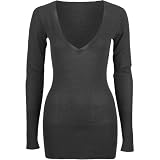 FULL TILT Womens Tunic Sweater - Charcoal