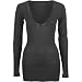 FULL TILT Womens Tunic Sweater - Charcoal