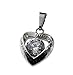 R.H. Jewelry Mother in Law Heart Stainless Steel CZ Pendant Necklace