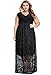 ZKESS Women's Sleeveless V Neck Lace Homecoming Dress XL - 4XL Plus Size