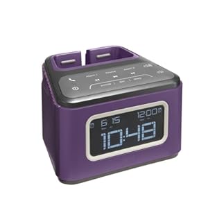 HMDX JAM ZZZ Wireless Alarm Clock, HX-B510PU (Purple)