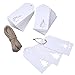 Outus 100 Pieces Kraft Paper Gift Tags Hollow Christmas Tree Design with 66 Feet Twines for Wedding Favor Christmas (White)