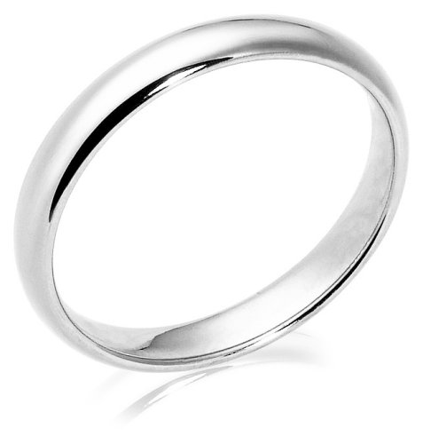 10k White Gold 3mm Traditional Women's Wedding Band