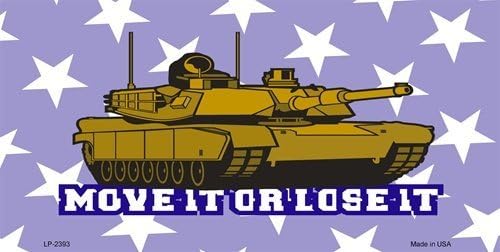 LP-2393 MOVE IT or LOSE iNm5D IT Military Tank Vanity Metal Novelty License Plate 2vjtCV Tag Sign licence lisence license plate metal car sign yutio67 ghj90 6" x 12" standard automotive aluminum metal novelty license plate with 4 holes for easy mounting. Use this novelty license plate to personalize the front of your vehicle ZUCjmAD or 17QHr2F embellish with ribbon or string and instantly turn it into a sign.