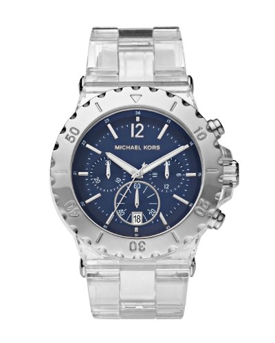 Michael Kors Quartz Blue Round Dial Clear Band - Women's Watch MK5409