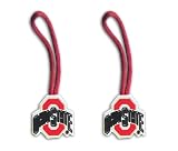 Ohio State Buckeyes Zipper Pull Charm Tag Set Luggage Pet ID NCAA