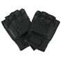 LEATHER BIKER CYCLE RIDING GLOVES FINGERLESS PADDED * Extra Large