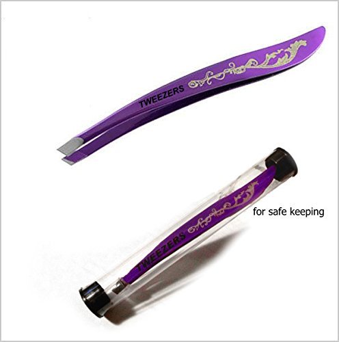 Sanguine Tweezers - Slant Tip - Stainless Steel (Purple)