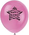 12" Latex Zebra Print Birthday Balloons, 8ct