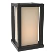 Square Table Lamp with Fabric Shade - Black