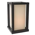 Square Table Lamp with Fabric Shade - Black