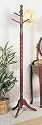 Cherry Finish Wood Twist Style Hat/Coat Rack Stand