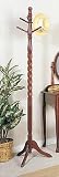 Cherry Finish Wood Twist Style Hat/Coat Rack Stand