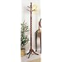 Cherry Finish Wood Twist Style Hat/Coat Rack Stand